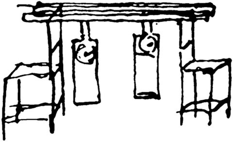 Huygens experiment of weakly coupled pendula.